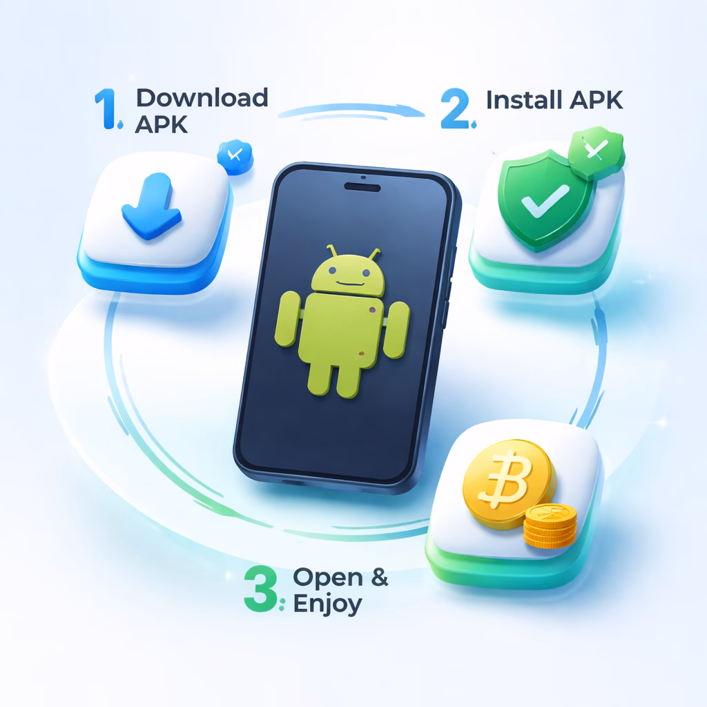 dhaka64 APK setup sequence displayed on an Android handset used in Bangladesh